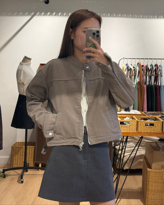 111555 - Washed Biker Jacket