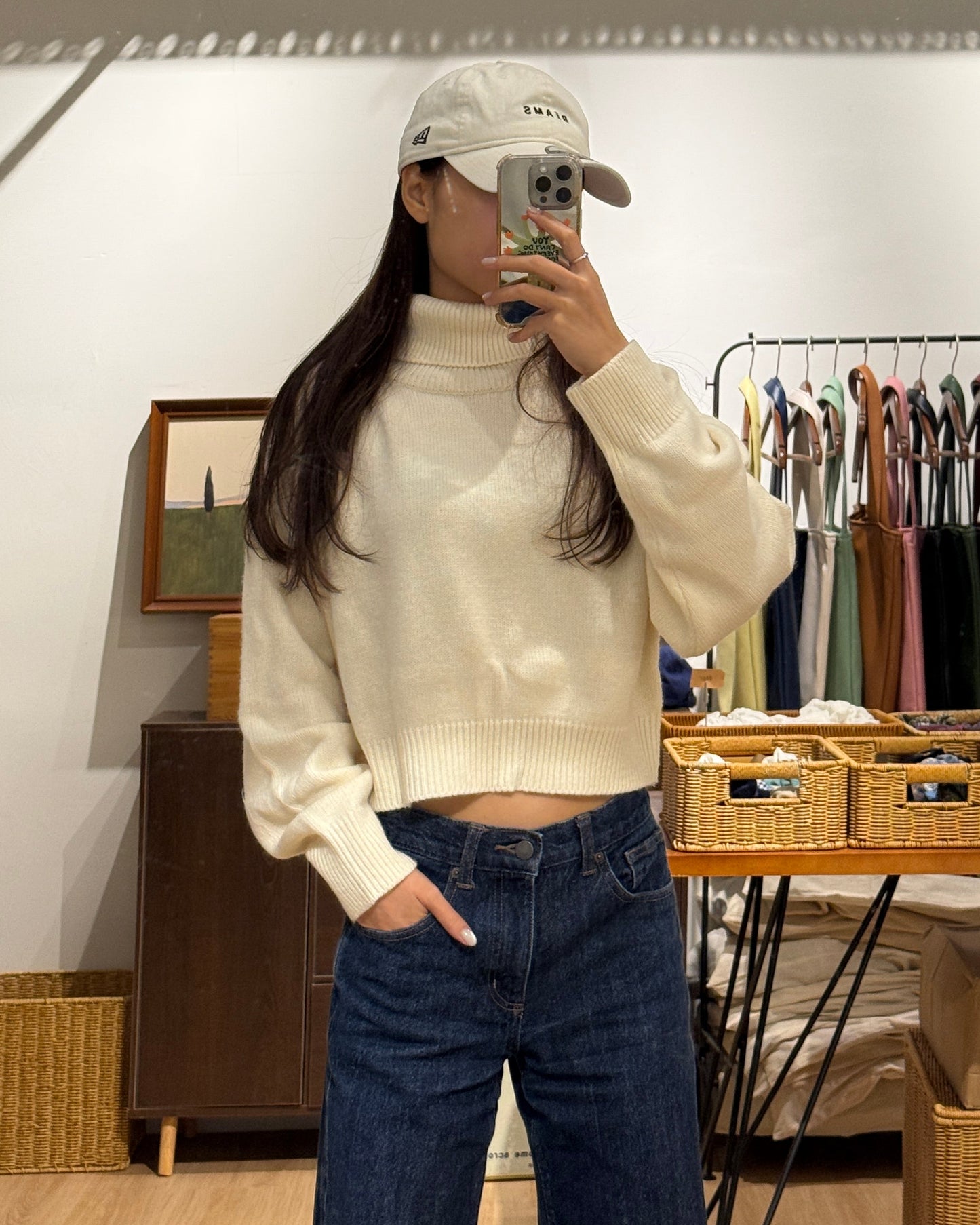 111559 - Wool Turtleneck Raglan Knit