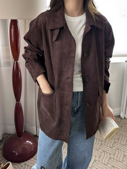 111541 - Faux Suede Autumn Coat