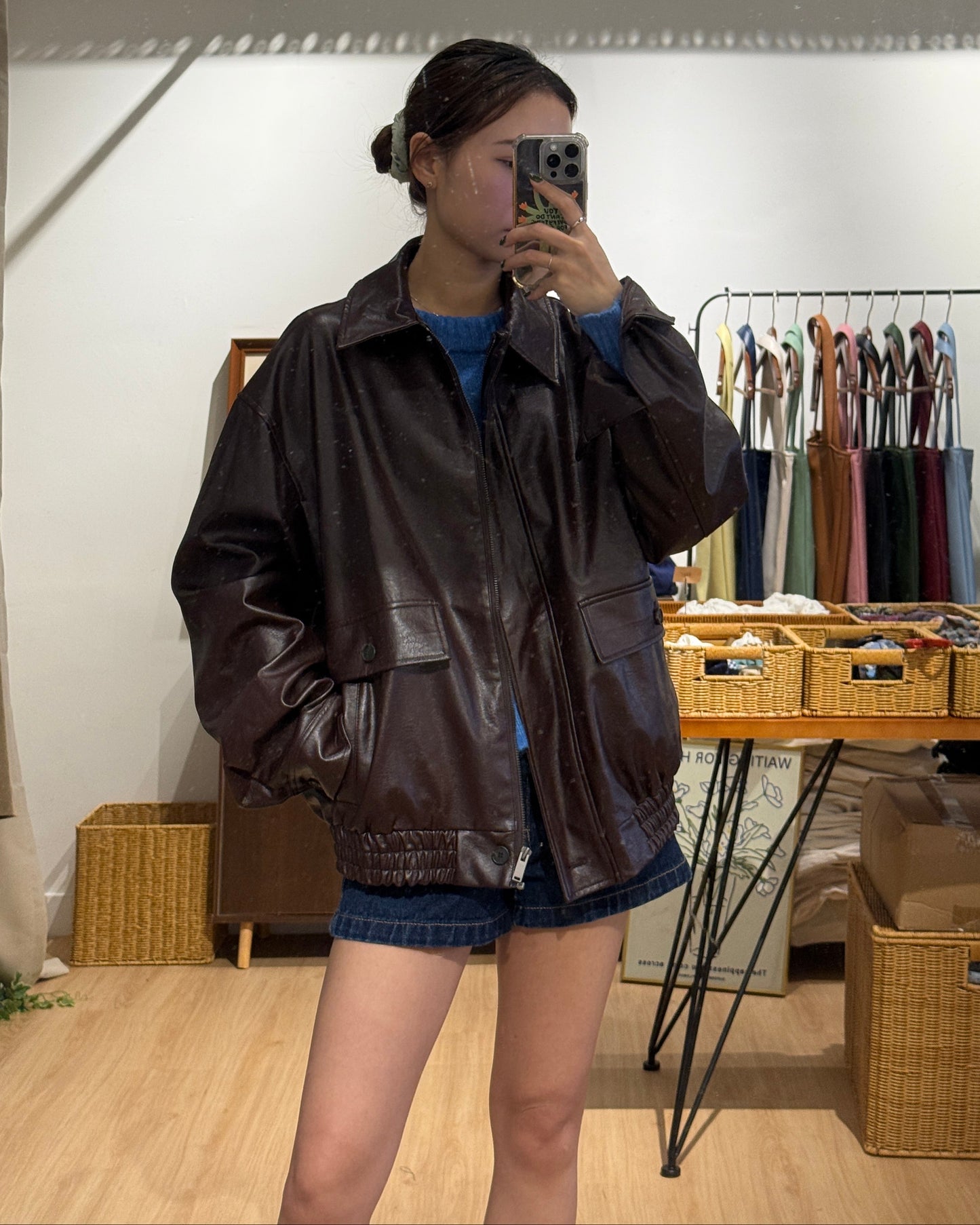 111560 - Bomber Leather Jacket (PU)