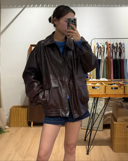 111560 - Bomber Leather Jacket (PU)