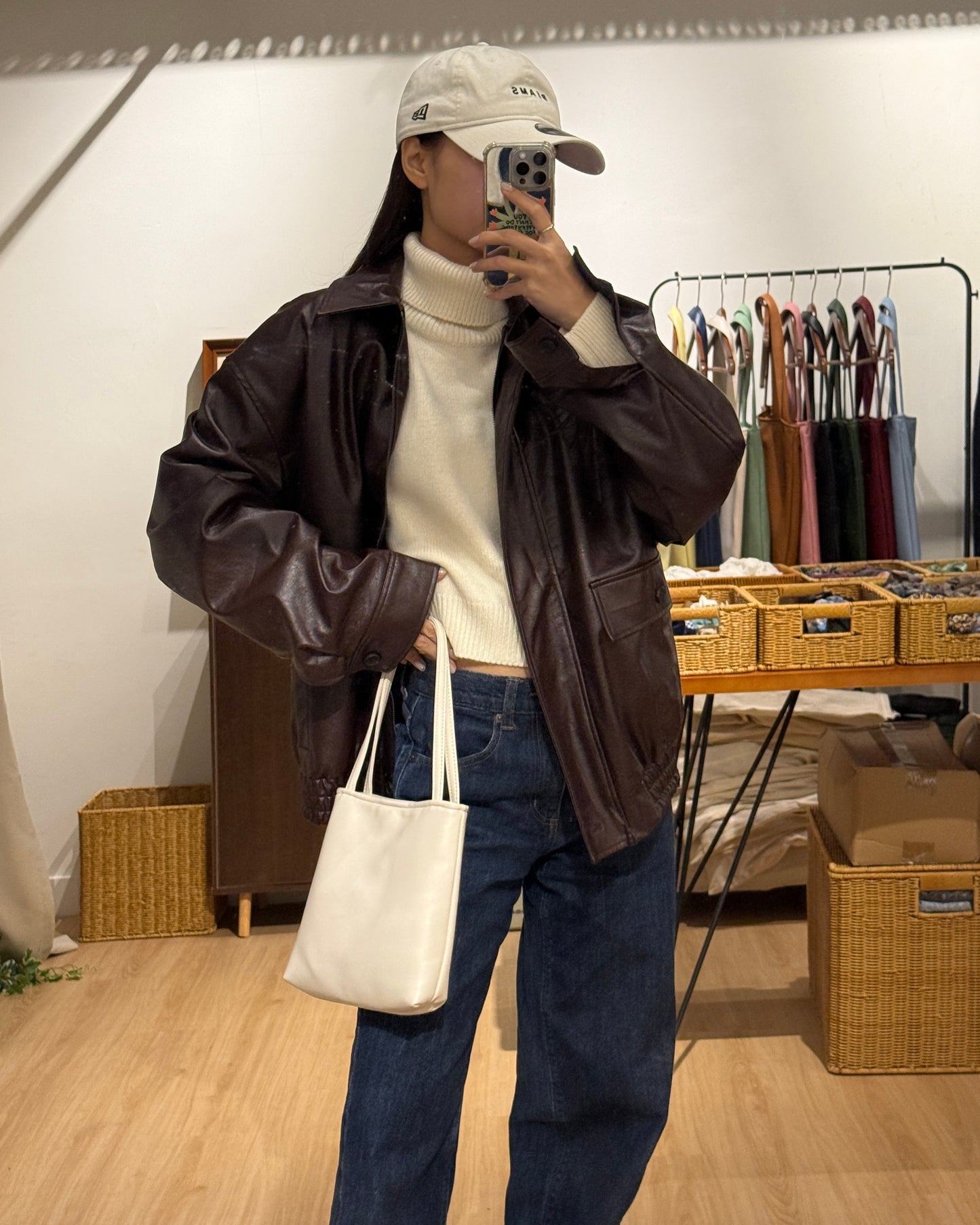 111560 - Bomber Leather Jacket (PU)