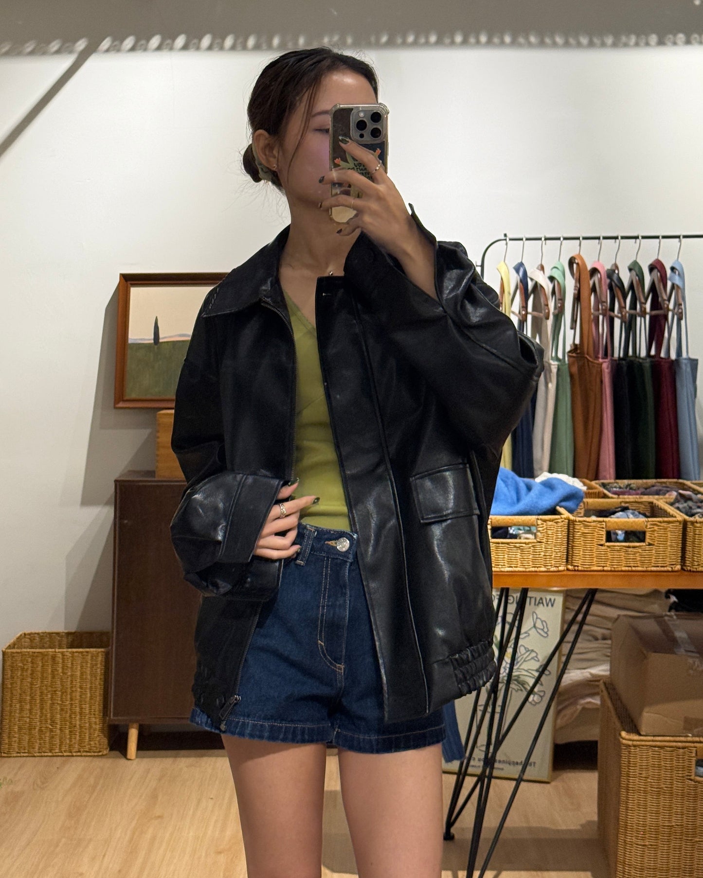 111560 - Bomber Leather Jacket (PU)