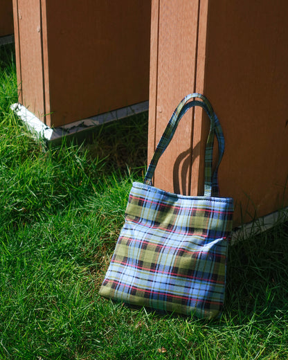 Small Tea-bag - Blue Joyful Checkered