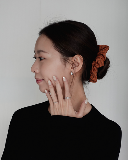 Orange Waffle Scrunchie