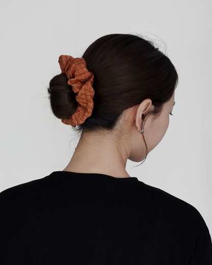 Orange Waffle Scrunchie