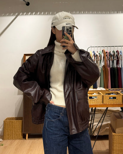 111560 - Bomber Leather Jacket (PU)