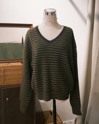 111549 - V Neck Stripe Top