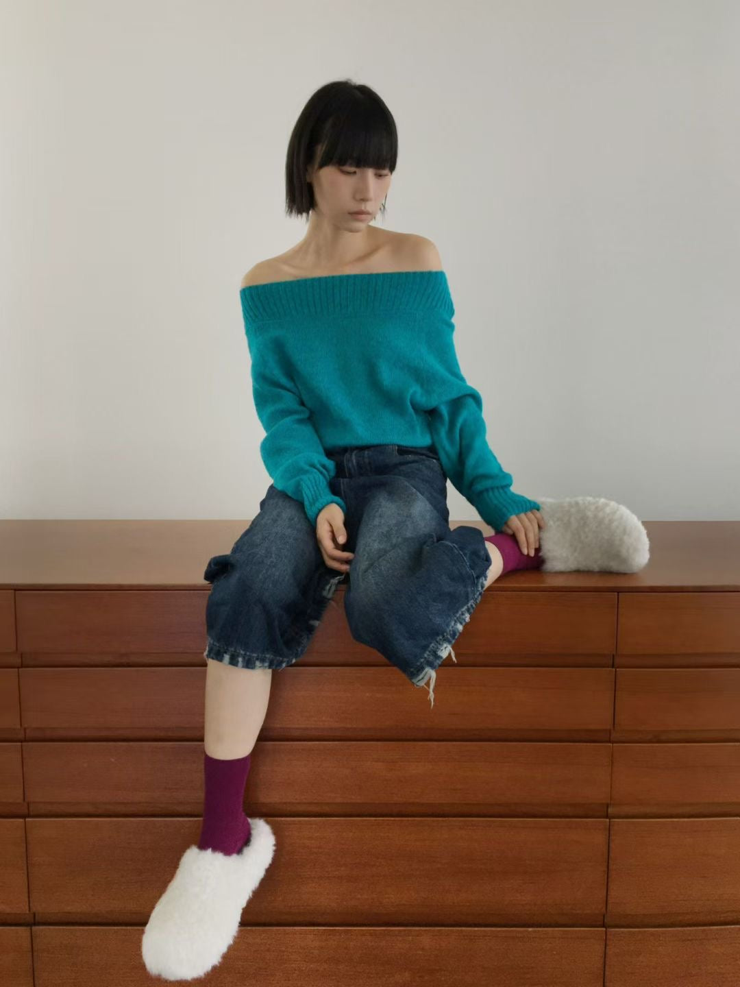 111539 - Aqua A Quiet Off Shoulder