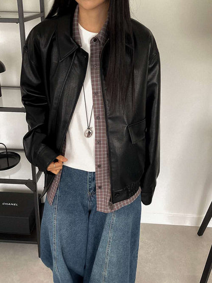 111560 - Bomber Leather Jacket (PU)