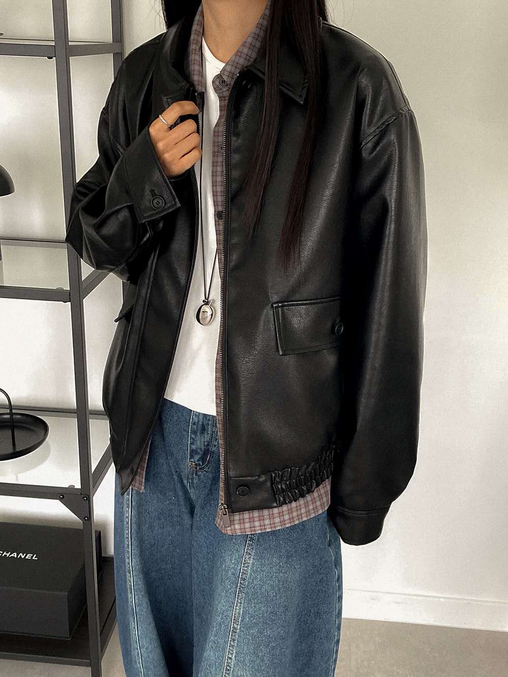 111560 - Bomber Leather Jacket (PU)