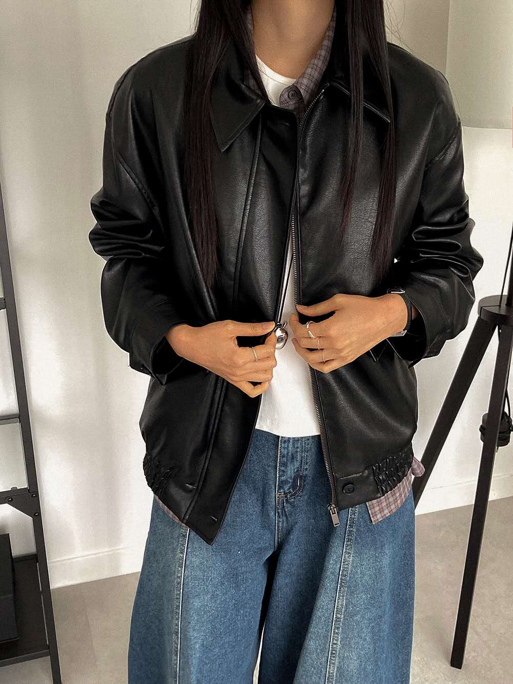 111560 - Bomber Leather Jacket (PU)