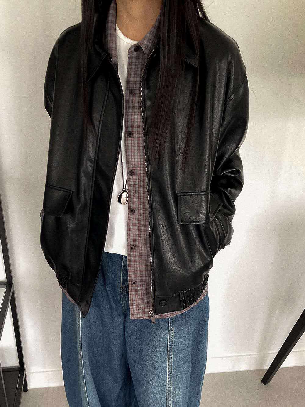 111560 - Bomber Leather Jacket (PU)