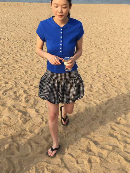 [KR] 111506 Button Up - Blue