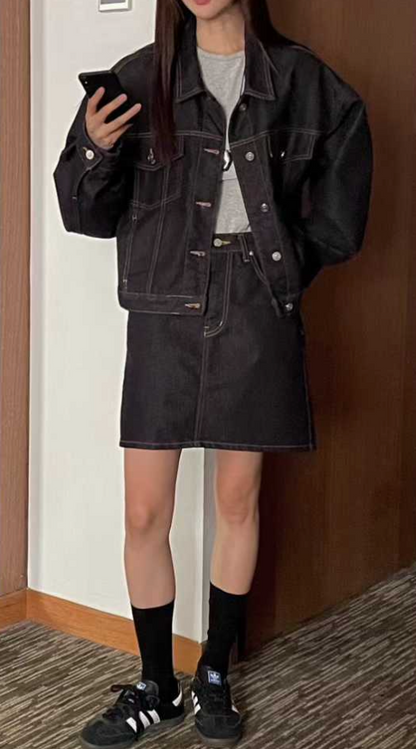 111517 - Denim Mini Skirt
