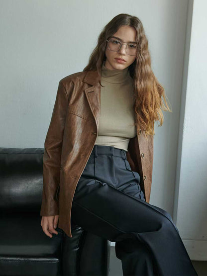 111530 - 90s Leather Jacket (PU)