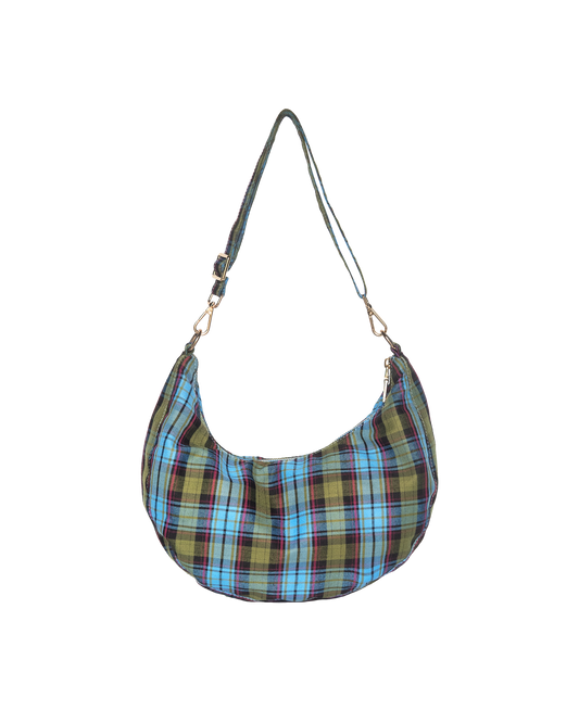 Croiss-Ant-Your-Body Bag - Blue Joyful Checkered