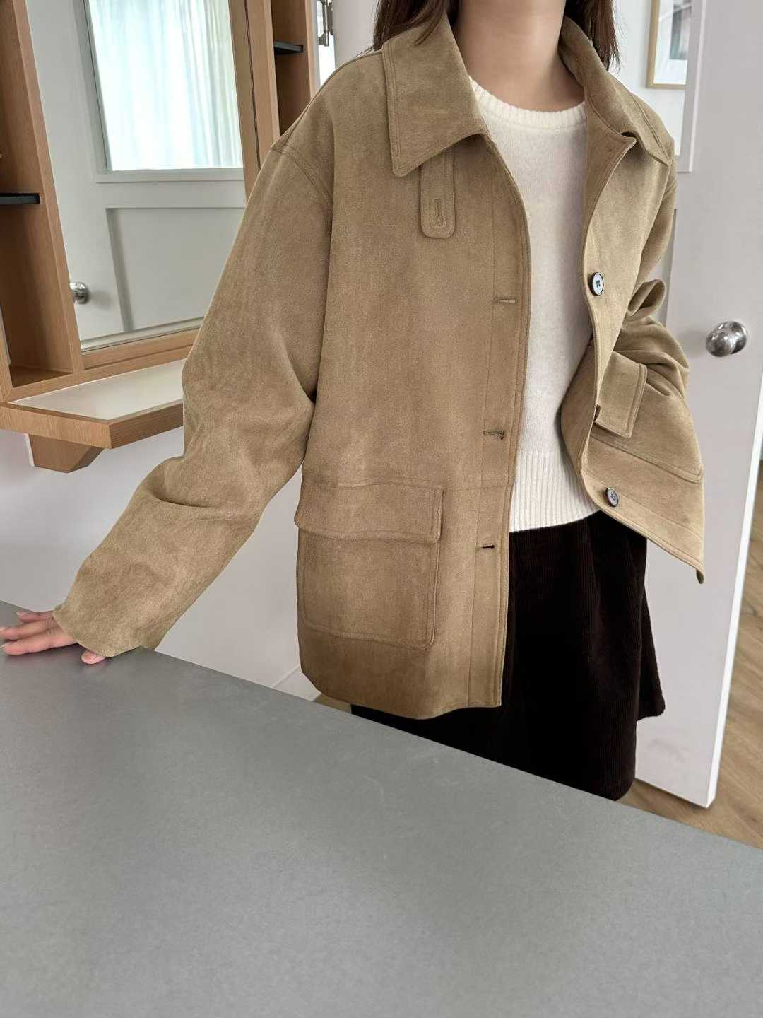 111541 - Faux Suede Autumn Coat