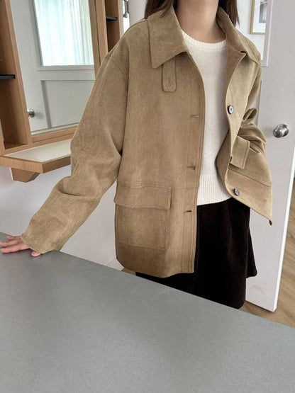 111541 - Faux Suede Autumn Coat