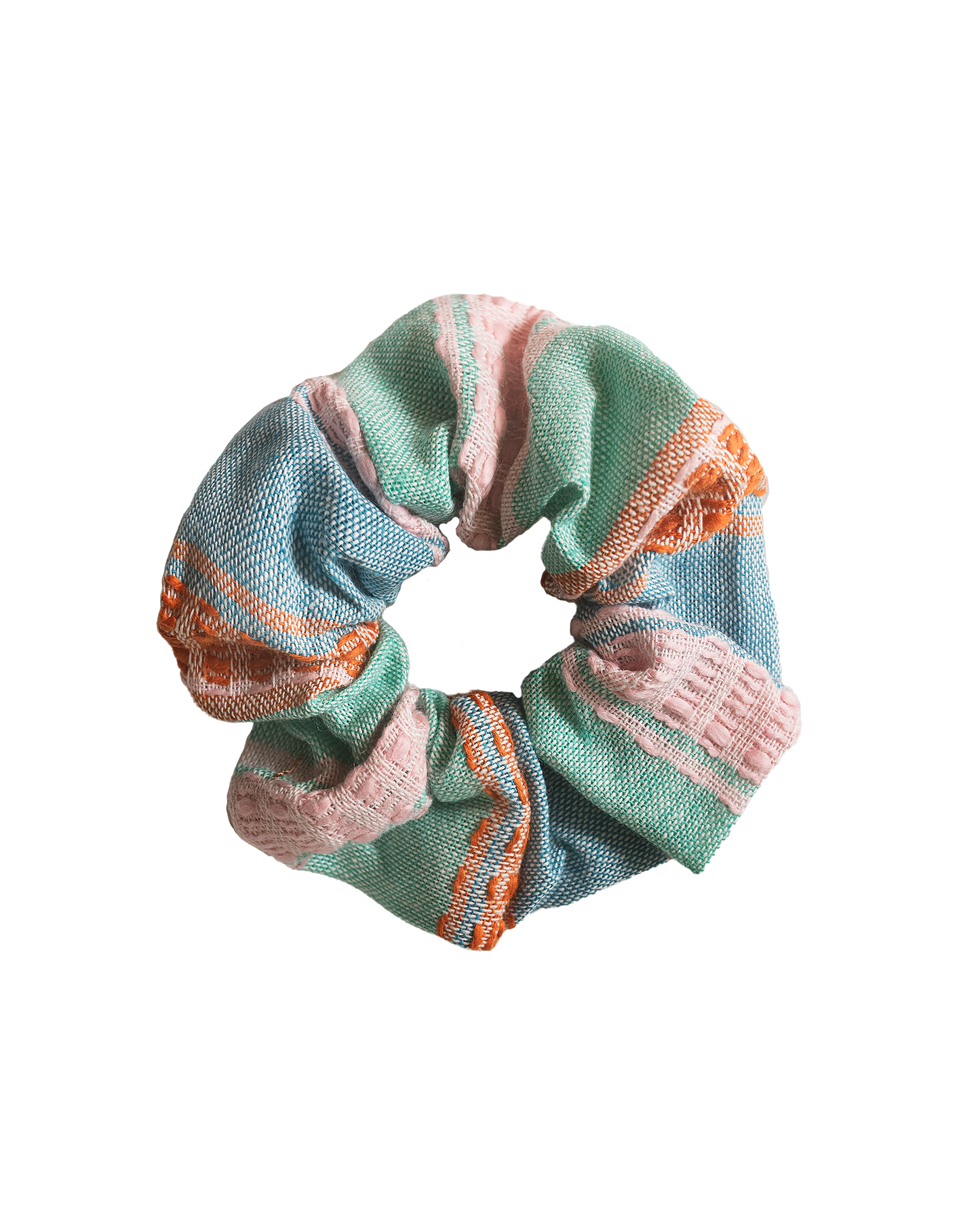 Bright Garden Embroidery Scrunchie