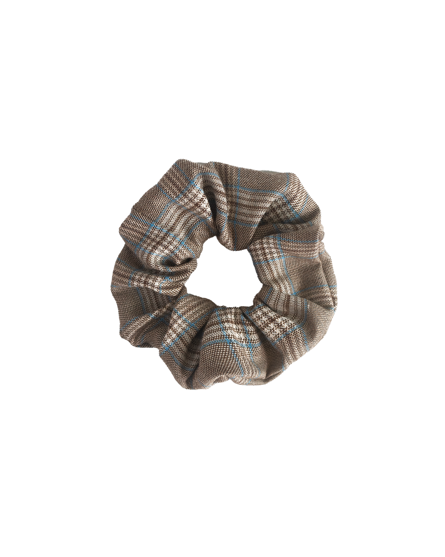 England Khaki Checkered Scrunchie