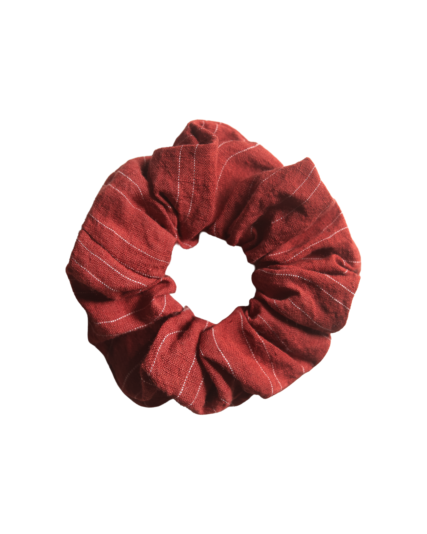 Striped Scarlet Red Scrunchie
