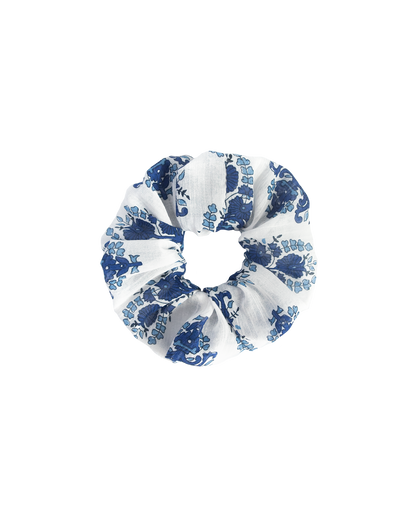 Blue White Porcelain Scrunchie