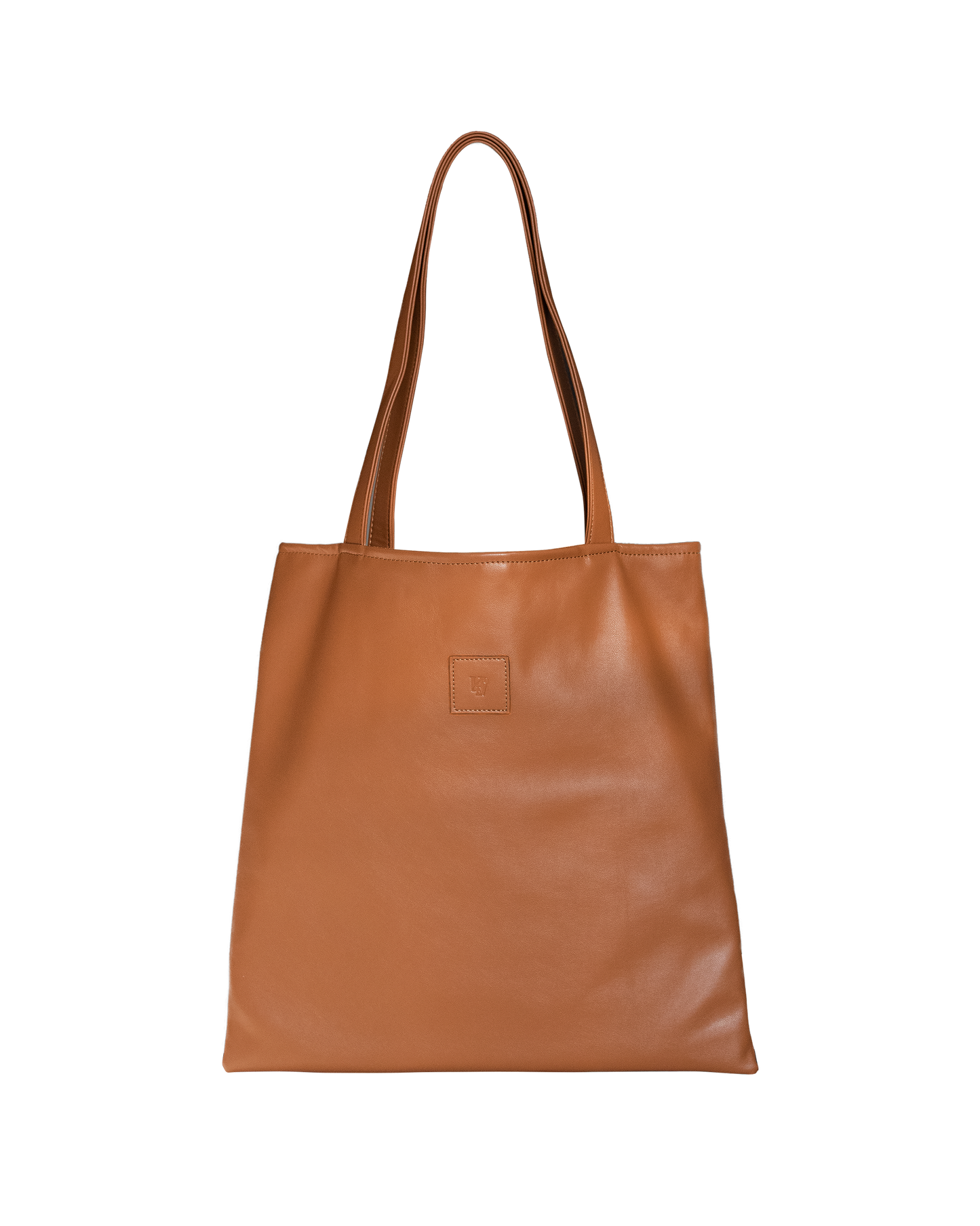 Sq.Tote - PU leather Brown