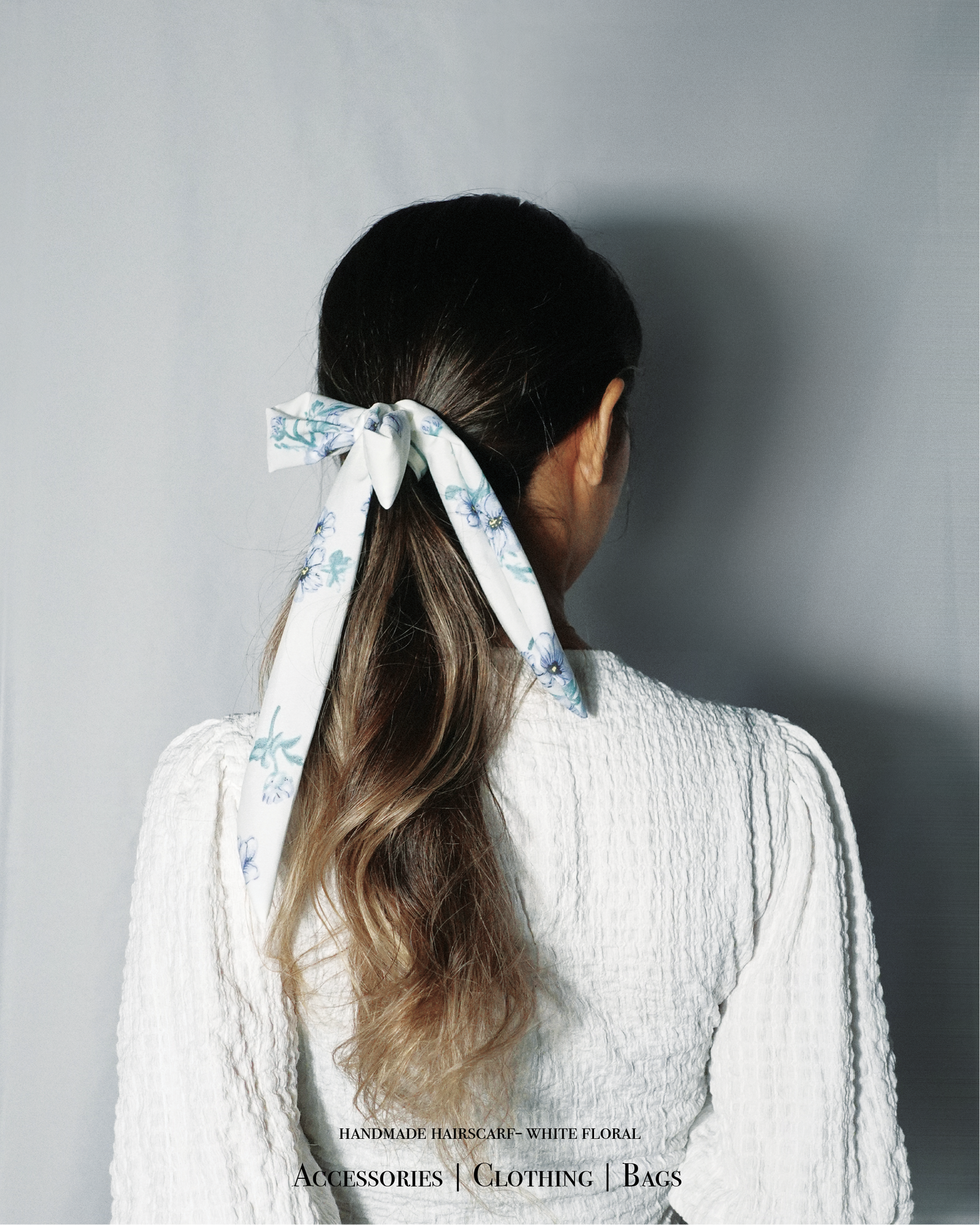 White Chiffon Hairscarf