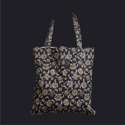 Square Tote - Midnight Blue Floral