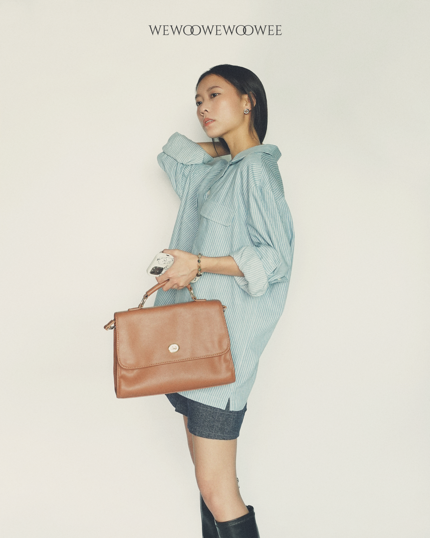 Lia Pocket Shirt - Striped Light Blue