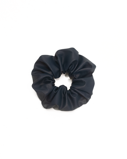 PU Leather Navy Scrunchie