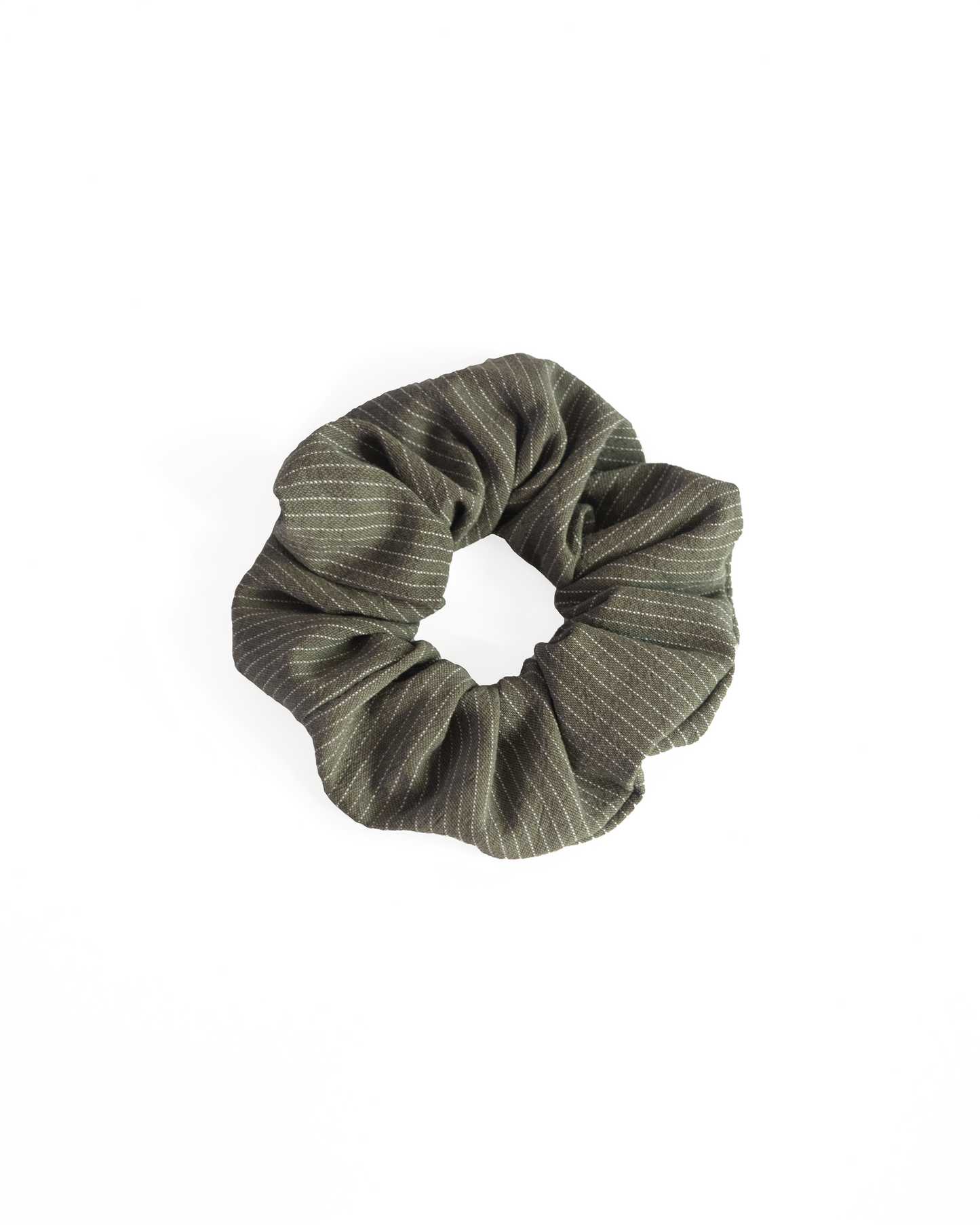 Striped Matcha Scrunchie