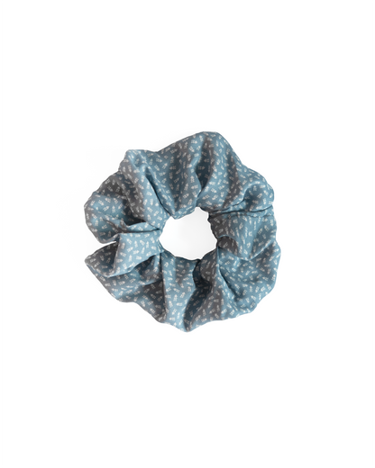 Sky Blue Print Scrunchie