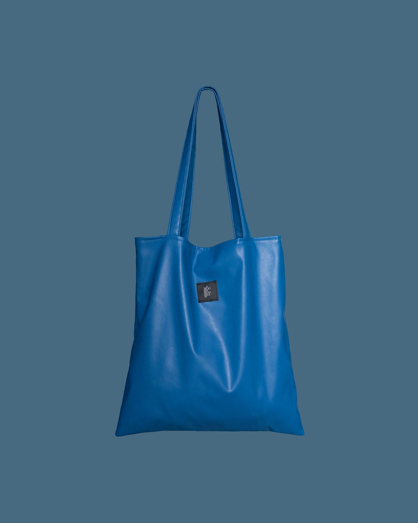 Square Tote - PU leather Bright Blue