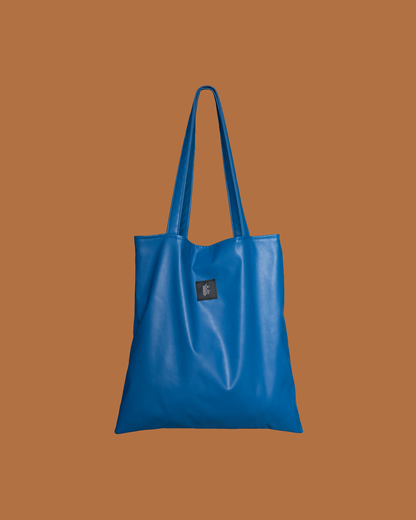 Square Tote - PU leather Bright Blue