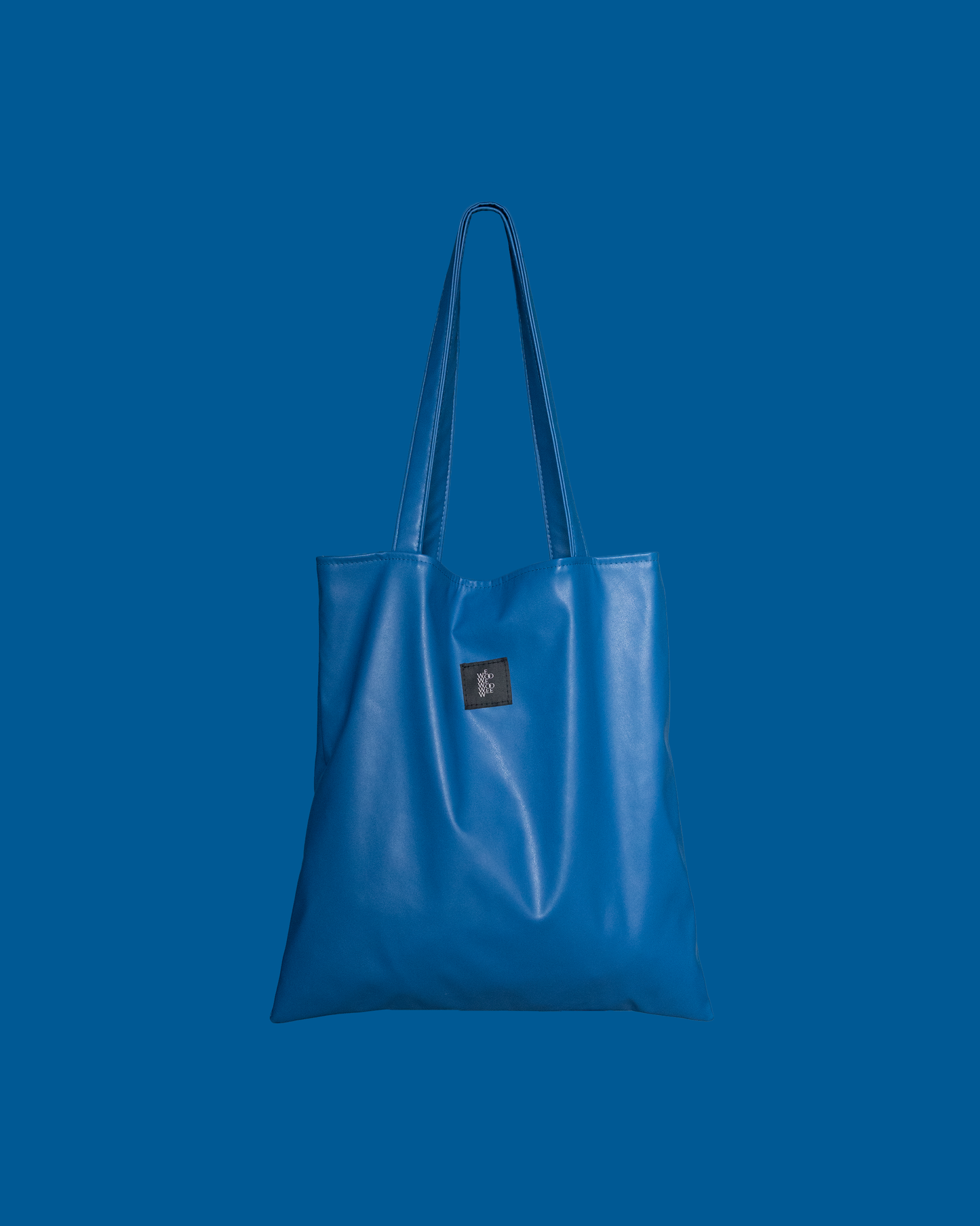 Square Tote - PU leather Bright Blue