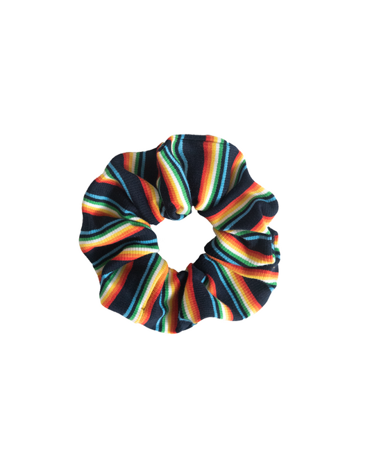 Rainbow Ribbed Scrunchie