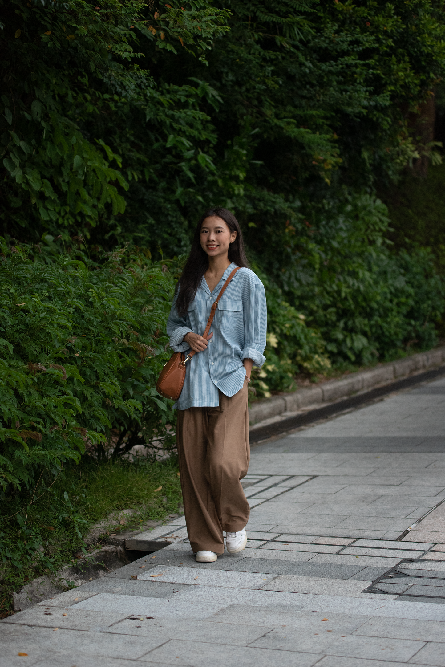 Lia Pocket Shirt - Striped Light Blue