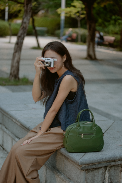 Bread Bag - Pu Leather Olive Army