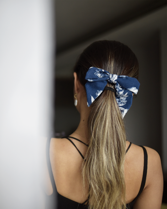 Blue Floral Hairpin