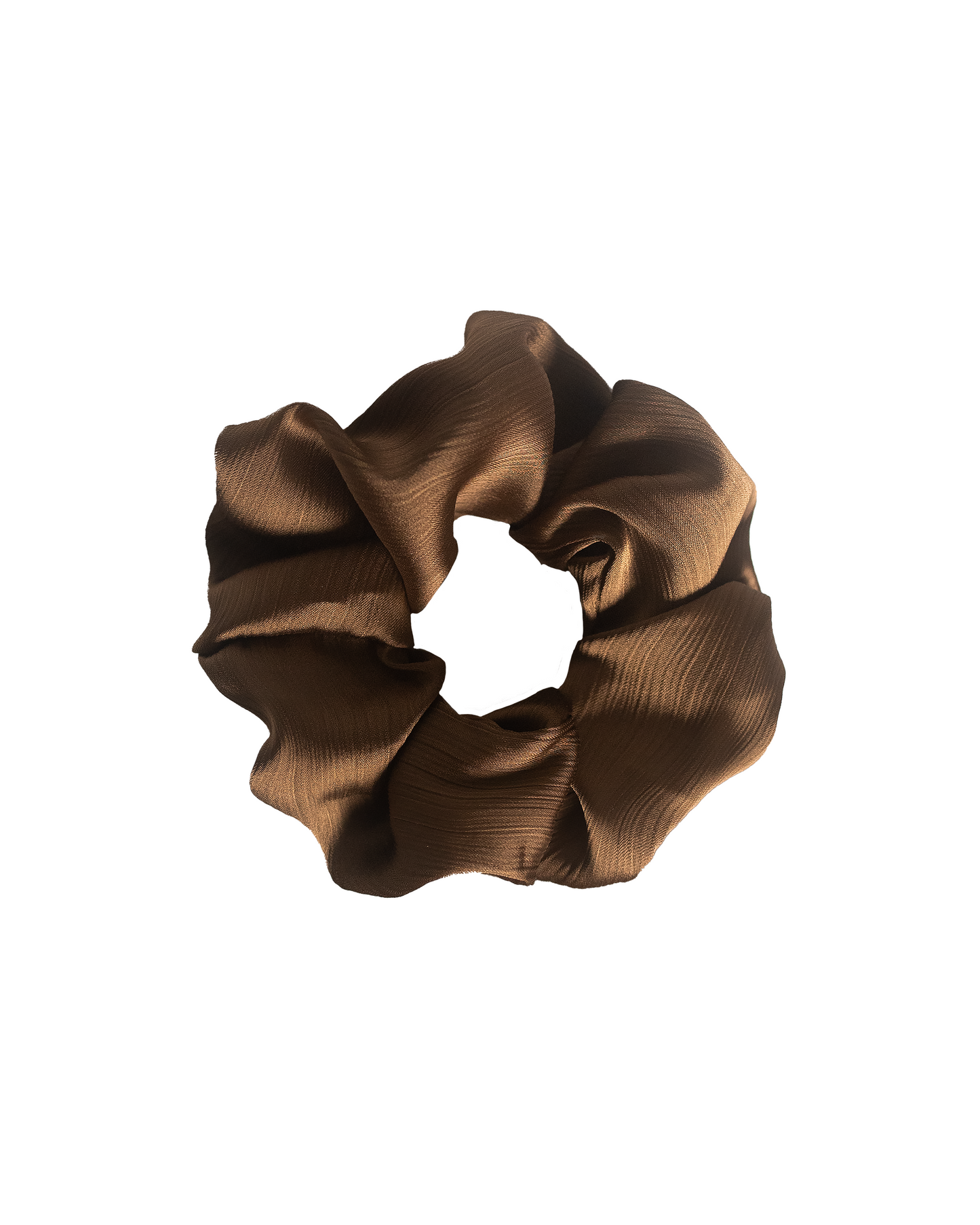 Shiny Brown Scrunchie