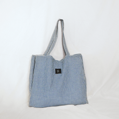 Bossy Box Large - Navy Gingham