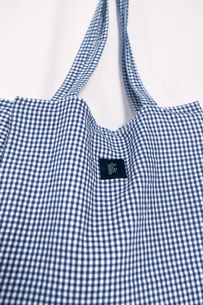 Bossy Box Large - Navy Gingham