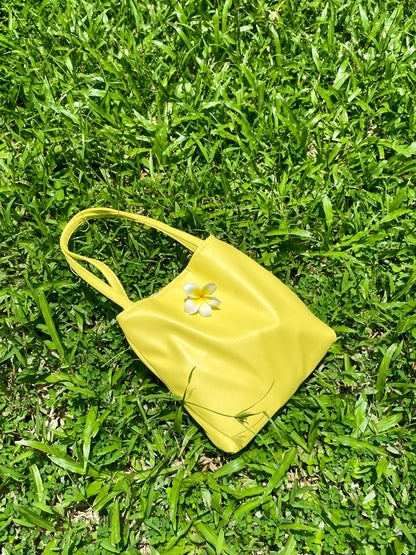 Tea-Bag Small - PU Leather Bright Yellow