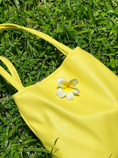 Tea-Bag Small - PU Leather Bright Yellow