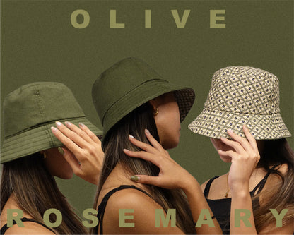 2-Sided Bucket Hat - Olive Rosemary