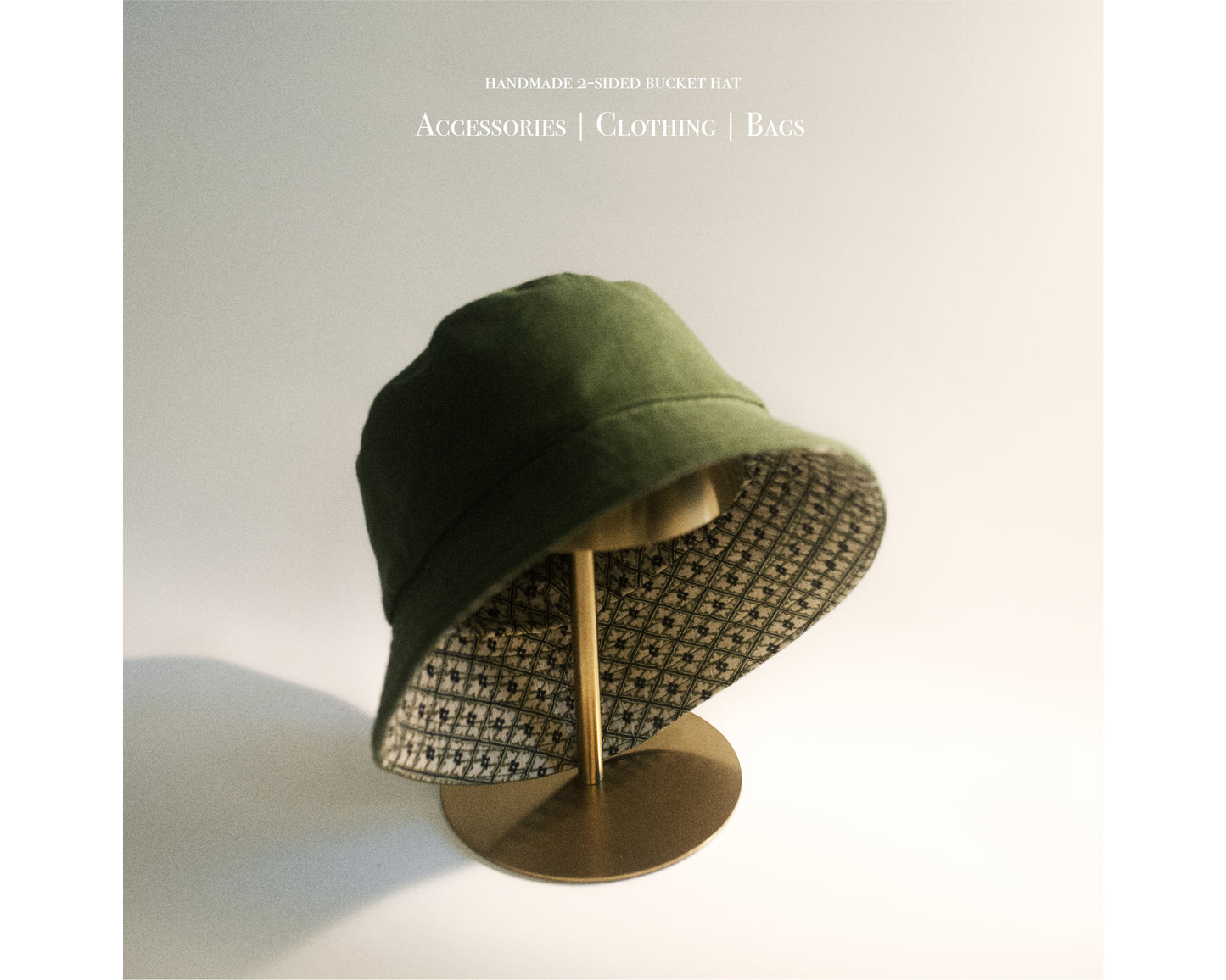 2-Sided Bucket Hat - Olive Rosemary