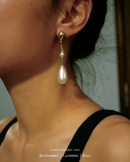 Golden Waterdrop Earrings